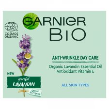 GARNIER BIO, denný krém proti vráskam s bio levanduľovým esenciálnym olejom a vitamínom E, 50 ml