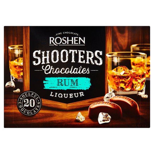 Roshen Shooters Chocolates with Rum Liqueur 150 g Tesco Groceries