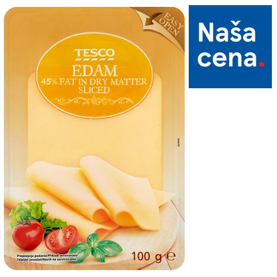 Tesco Eidam 45 % plátky 100 g