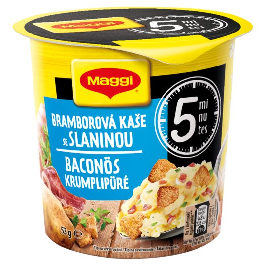 MAGGI 5 minutes Zemiaková kaša so slaninou téglik 53 g