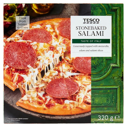 Tesco Stonebaked Salami Pizza 320 g Tesco Groceries