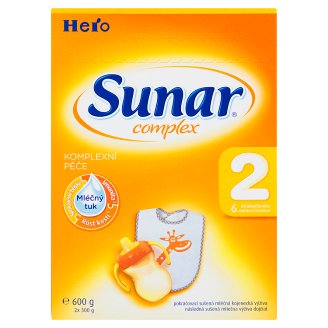 Sunar Complex 2 následná sušená mliečna výživa dojčiat 2 x 300 g