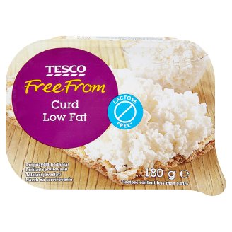 Tesco Free From Delaktózovaný tvaroh jemný hrudkovitý 180 g