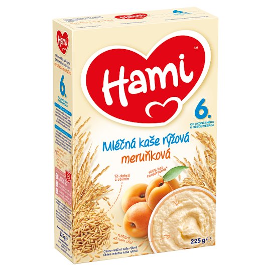 Hami Obilno-mliečna kaša ryžová marhuľová 225 g