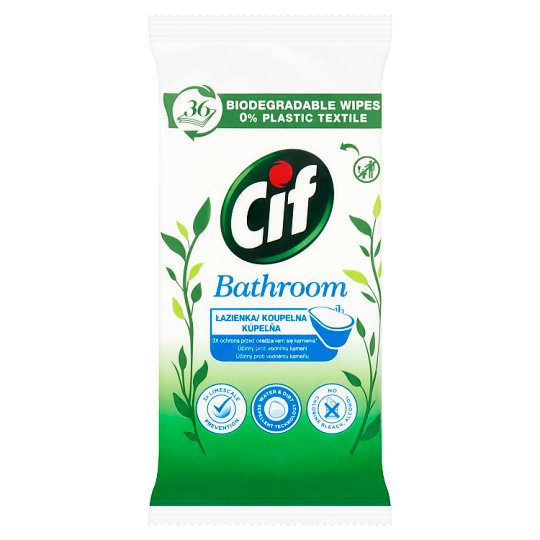 Cif Bathroom Cleaning Wipes 36 pcs Tesco Groceries