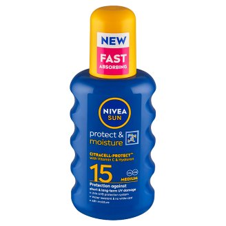 Nivea Sun Protect & Moisture Hydratačný sprej na opaľovanie OF 15 200 ml