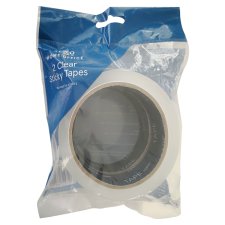 Tesco Clear Easy Tear Sticky Tape 25 mm x 60 m 2 Pack