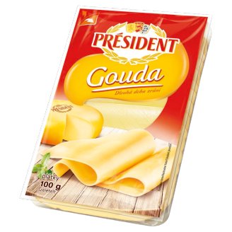 Président Gouda plátkový plnotučný polotvrdý zrejúci syr 100 g