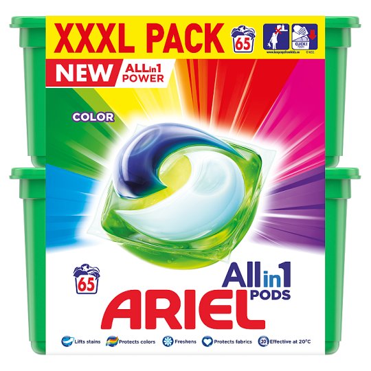 Ariel All In 1 Pods Color, Gélové Kapsuly Na Pranie, 65 Praní