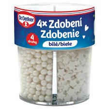 Dr. Oetker Zdobenie biele 4 druhy 73 g