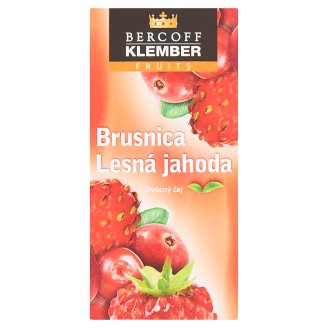 Bercoff Klember Fruits Brusnica lesná jahoda ovocný čaj 20 x 2 g
