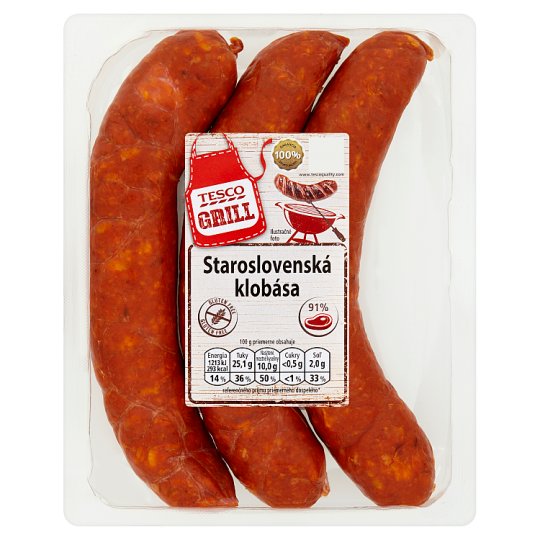 Tesco Grill Staroslovenská klobása 450 g