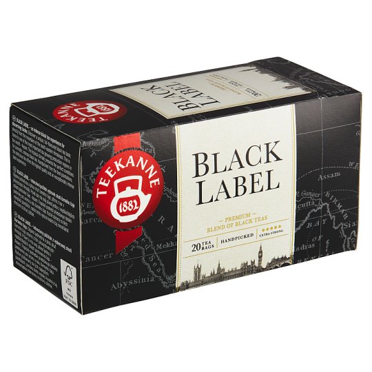 TEEKANNE Black Label, čierny čaj, 20 vrecúšok, 40 g