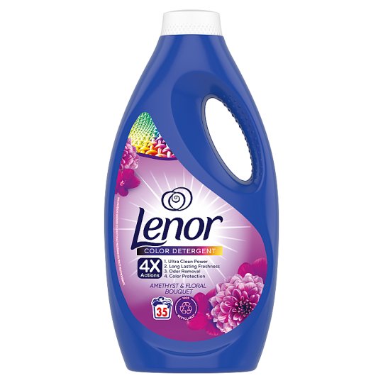 LENOR Washing Liquid Laundry Detergent 35 Washes, Floral Bouquet & Note ...