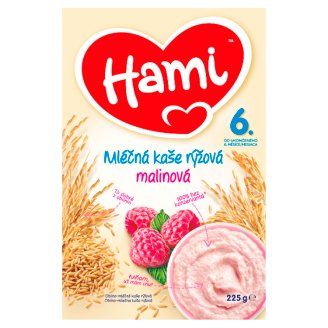 Hami Obilno-mliečna kaša ryžová malinová 225 g