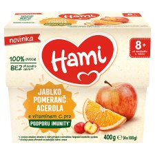 Hami ovocný príkrm 100% ovocie jablko pomaranč acerola 8+ 400 g