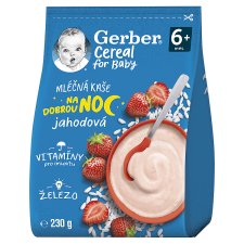 GERBER Cereal Milk Porridge Strawberry Good Night 230 g