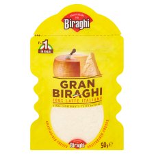 Biraghi Gran zrejúci stredne tučný tvrdý syr strúhaný 50 g