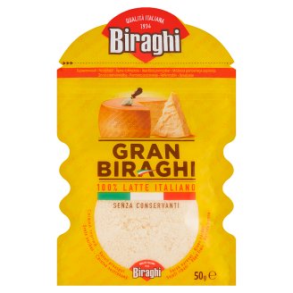 Biraghi Gran zrejúci stredne tučný tvrdý syr strúhaný 50 g