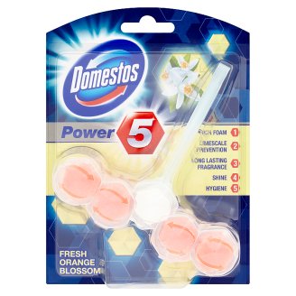 Domestos Power 5 Fresh orange blossom tuhý WC blok 55 g
