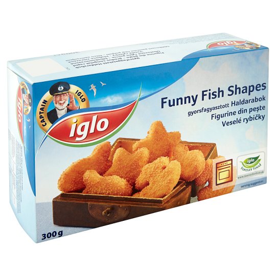 Iglo Funny Fish Shapes Breaded Fish Portions Deep Frozen 300 g Tesco Groceries