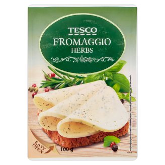 Tesco Smotanový syr s bylinkami, plátky 100 g
