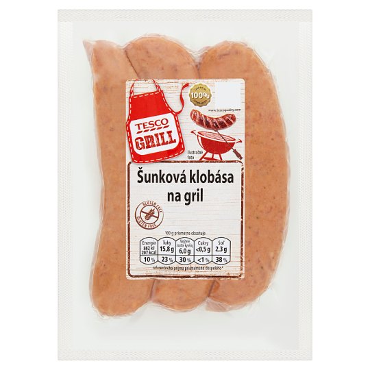 Tesco Grill Šunková klobása na gril 300 g
