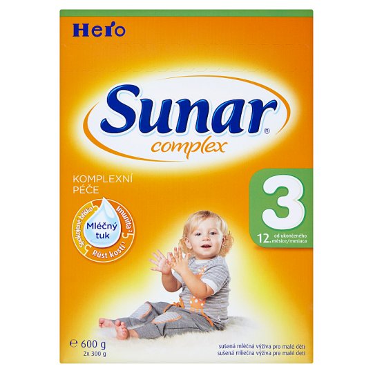 Sunar Complex 3 sušená mliečna výživa pre malé deti 2 x 300 g