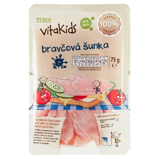 Tesco Goodness Vitakids bravčová šunka pre deti 75 g