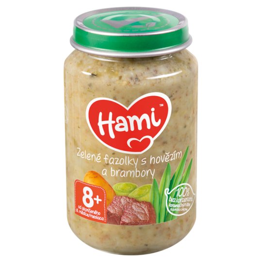 HAMI príkrm Zelené fazuľky s hovädzím a zemiakmi 200 g
