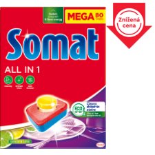 Somat All-in-1 tablety do umývačky Lemon & Lime 80 ks
