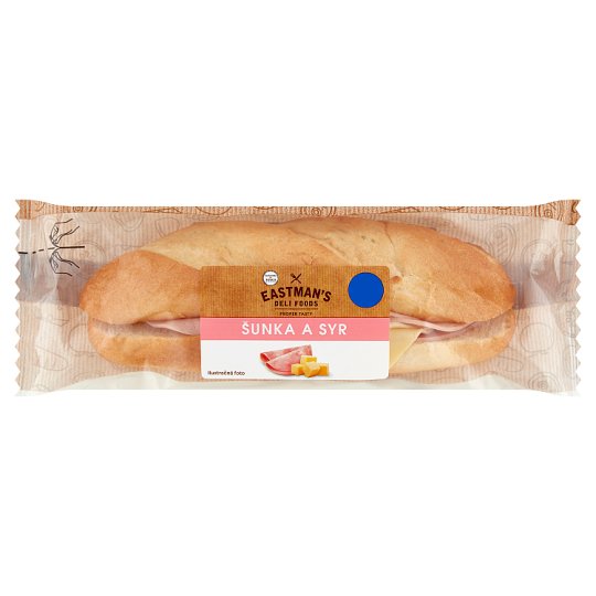 Eastman's Deli Foods Pšeničná bageta šunka a syr 133 g