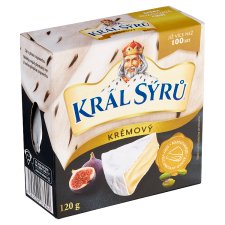 Král Sýrů Mäkký zrejúci plnotučný syr s bielou plesňou na povrchu 120 g