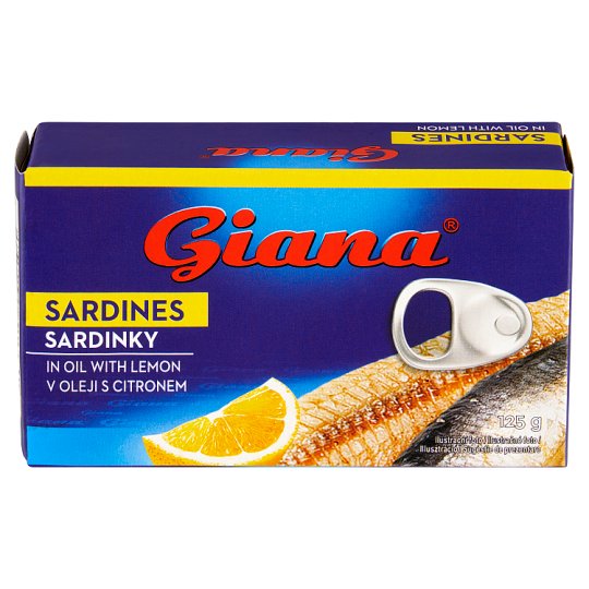 Giana Sardinky v slnečnicovom oleji s citrónom 125 g