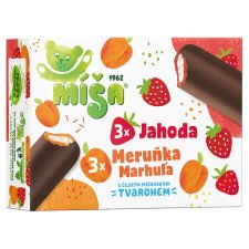 Míša Ice Cream Strawberry Apricot 6 x 55 ml (330 ml)