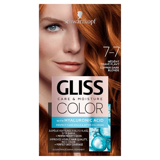 Gliss Color Hair Color Copper Dark Blonde 7-7 - Tesco Groceries