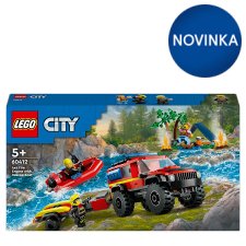 LEGO City 60412 Hasičské auto 4x4 a záchranný čln