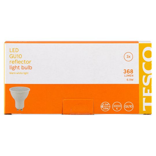 Tesco LED žiarovka 6.5W (39W) GU10 3 ks