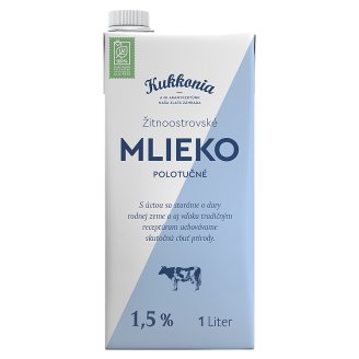 Kukkonia Žitnoostrovské mlieko trvanlivé 1,5 % 1 l