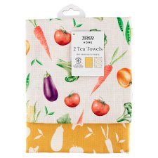 Tesco Home Autumnal Veg Tea Towels 2 pcs