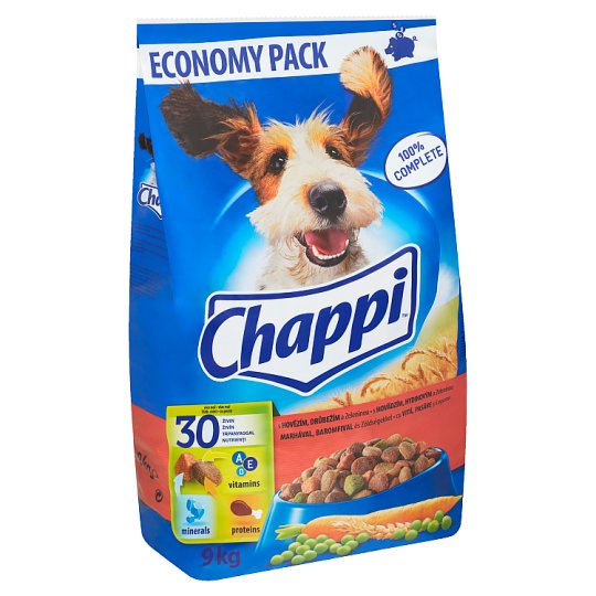 Chappi S hovädzím, hydinovým a zeleninou 9 kg