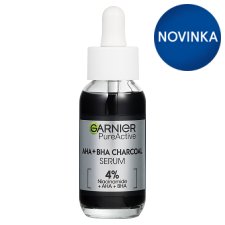 Garnier Pure Active AHA + BHA Charcoal serum, 30 ml