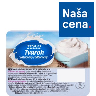 Tesco Tvaroh odtučnený 250 g
