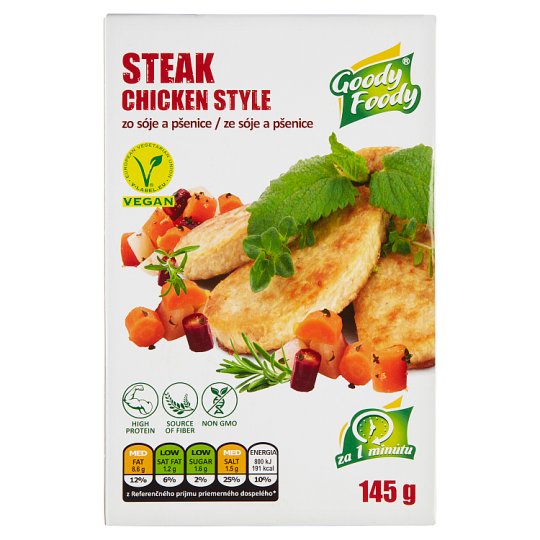 Goody Foody Vegan Steak Chicken Style zo sóje a pšenice 145 g