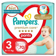 Pampers Premium Care Pants Size 3, 70 Diapers, 6kg-11kg