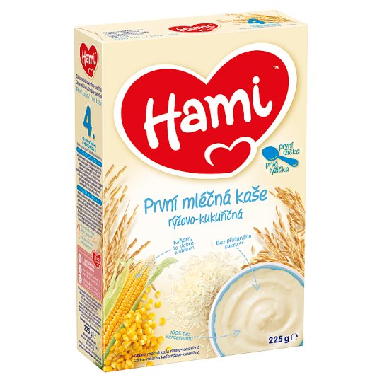 Hami Prvá kaša obilno-mliečna kaša ryžovo-kukuričná 225 g
