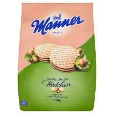 Manner Little Cakes, Crunchy Wafers with Cocoa-Hazelnut Filling 400 g