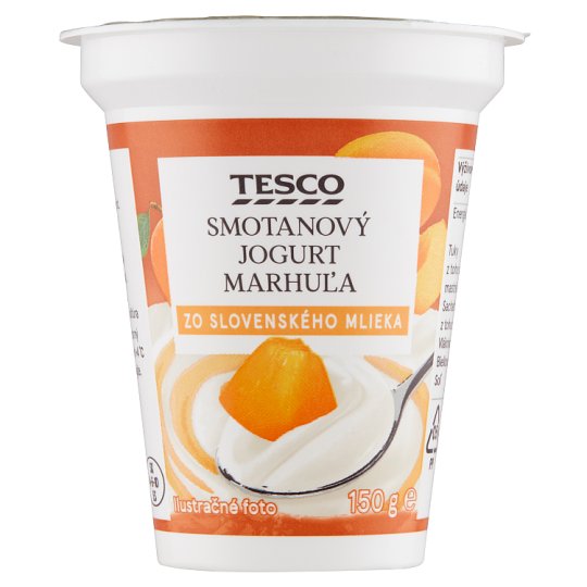 Tesco Smotanový jogurt marhuľa 150 g