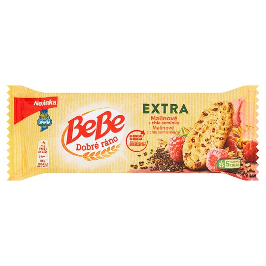 Opavia BeBe Dobré ráno extra malinové s chia semienkami 45 g