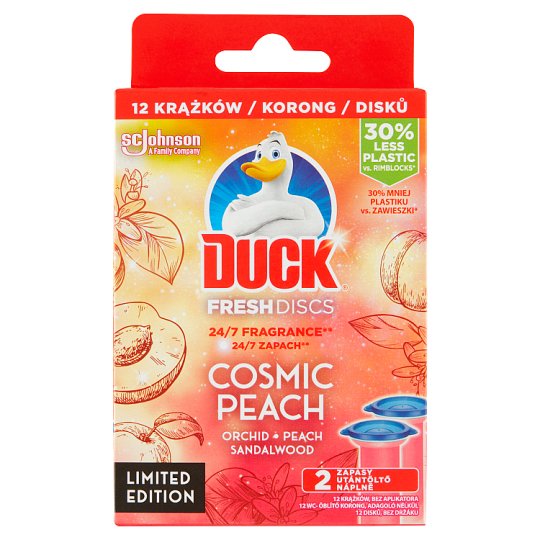 Duck Fresh Discs Cosmic Peach Toilet Cleaner Refill 2 x 36 ml (72 ml